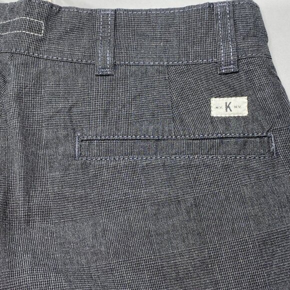 NEW KNICKERBOCKER Men's Preshrunk Cotton Plaid Trousers Size 28 Dark Grey - Picture 2 of 8